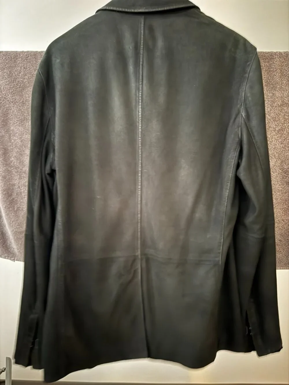 John Varvatos Collection Goat Suede Blazer with Hook Closures – Men's Size 50 (E